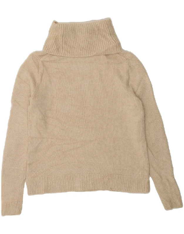 J. CREW Womens Roll Neck Jumper Sweater UK 10 Small Beige Viscose Fleece Fabric Down Fabric Feather Fabric J. CREW Womens Roll Neck Jumper Sweater UK 10 Small Beige Viscose Fleece Fabric Down Fabric Feather Fabric