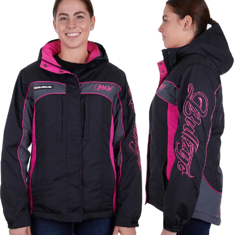 Bullzye Womens Carla Water-Proof Jacket-PINK Nylon Jacket Polyester Jacket Spandex Jacket