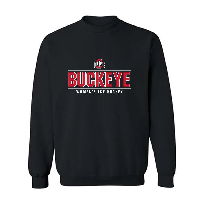 Ohio State - NCAA Women's Ice Hockey : Joy Dunne - Classic Shersey Crewneck Sweatshirt Hoodie with Exposed Zipper Edgy Industrial Ohio State - NCAA Women's Ice Hockey : Joy Dunne - Classic Shersey Crewneck Sweatshirt Hoodie with Exposed Zipper Edgy Industrial