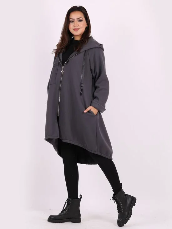 SOFIA Jacket CHARCOAL Fleece Jacket Down Jacket Parka