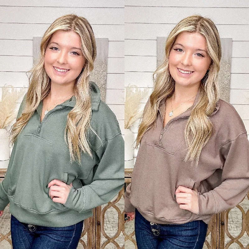 Follow Along Knit Long Sleeve Pullover Sweatshirt - 2 colors! Hoodie with Pastel Soft Subtle