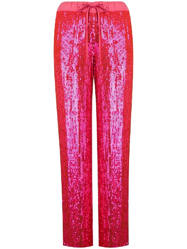 sequin wide-leg trousers Trousers Corduroy Warm
