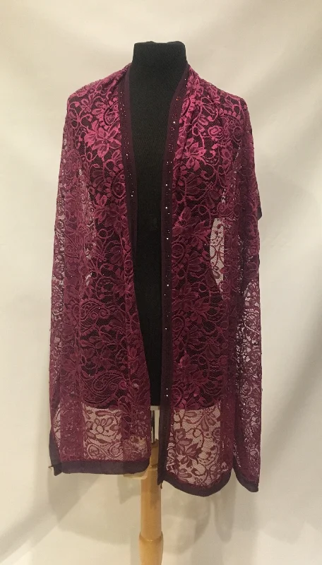 Purple Plum lace scarf shawl hijab wrap turban Comfortable Summer Shawl Wrap
