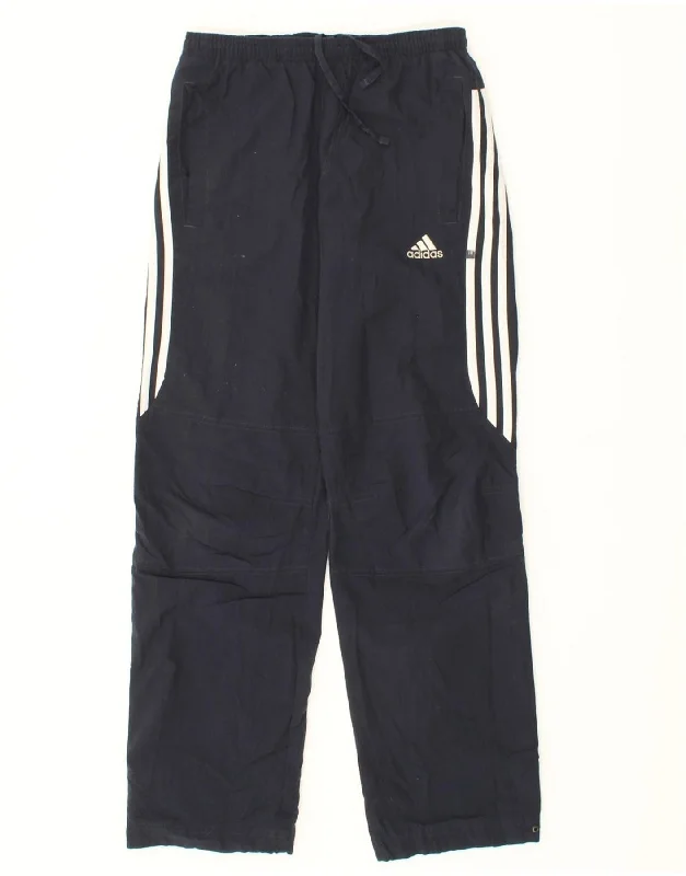 ADIDAS Womens Tracksuit Trousers Medium  Navy Blue Polyester Trousers Cargo pockets