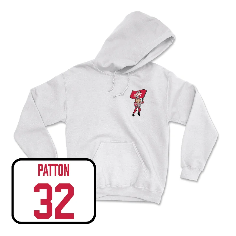 Women's Lacrosse White Brutus Hoodie - Sophie Patton Hoodie with Embroidery Detailed Premium