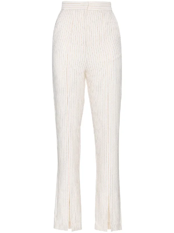 high-waisted striped trousers Trousers Designer Luxury