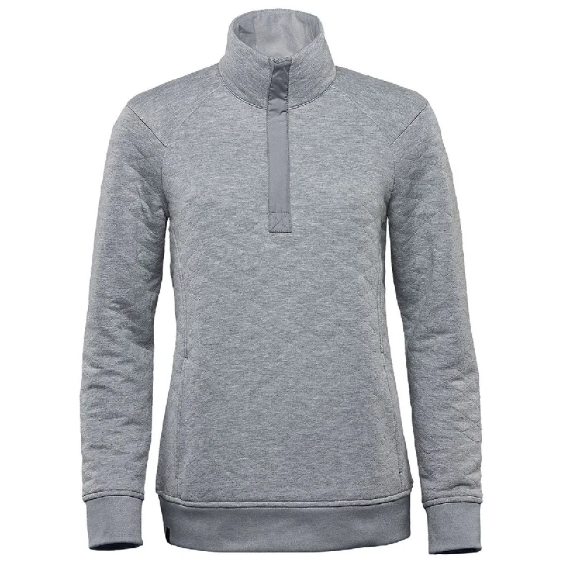 Stormtech Women's Ash Heather Montebello Thermal 1/4 Zip Pullover Batwing Sleeve Top Stormtech Women's Ash Heather Montebello Thermal 1/4 Zip Pullover Batwing Sleeve Top