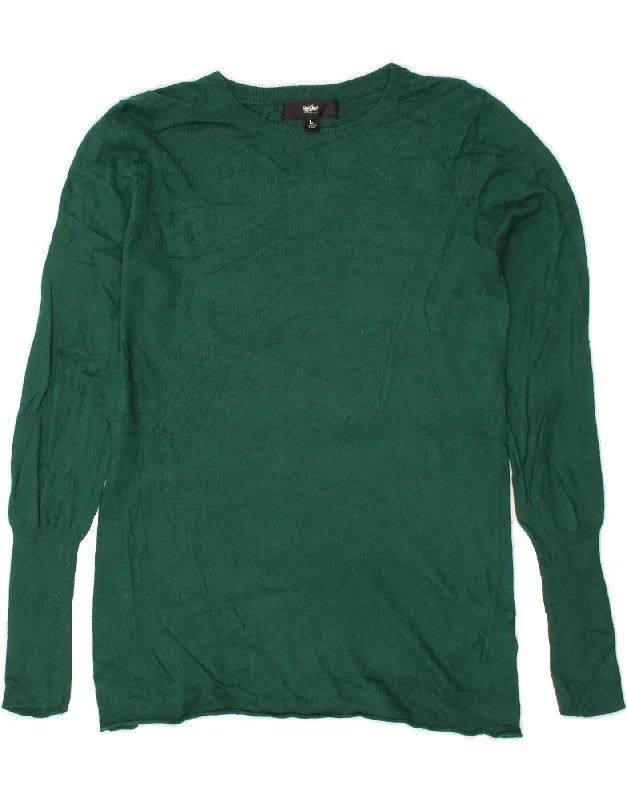 MOSSIMO Womens Boat Neck Jumper Sweater UK 14 Large Green Nylon Nylon Fabric Polyester Fabric Spandex Fabric MOSSIMO Womens Boat Neck Jumper Sweater UK 14 Large Green Nylon Nylon Fabric Polyester Fabric Spandex Fabric