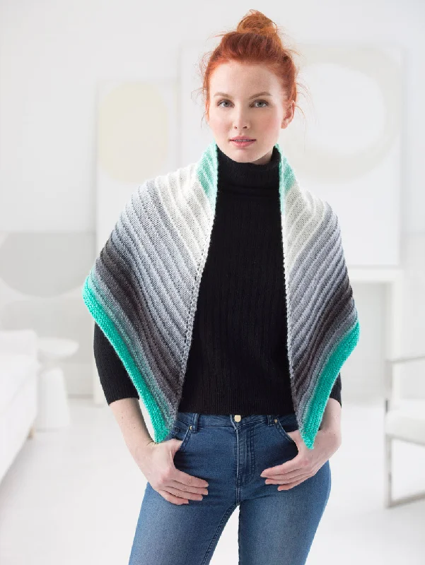 Eyelet Triangle Shawl (Knit) Cozy Plaid Shawl Scarf