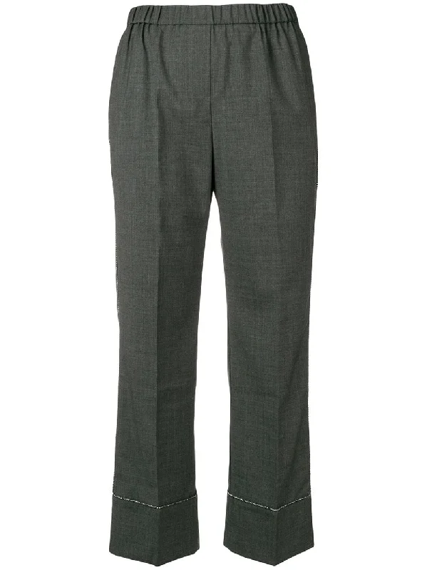 embellished cropped trousers Trousers Velvet Soft