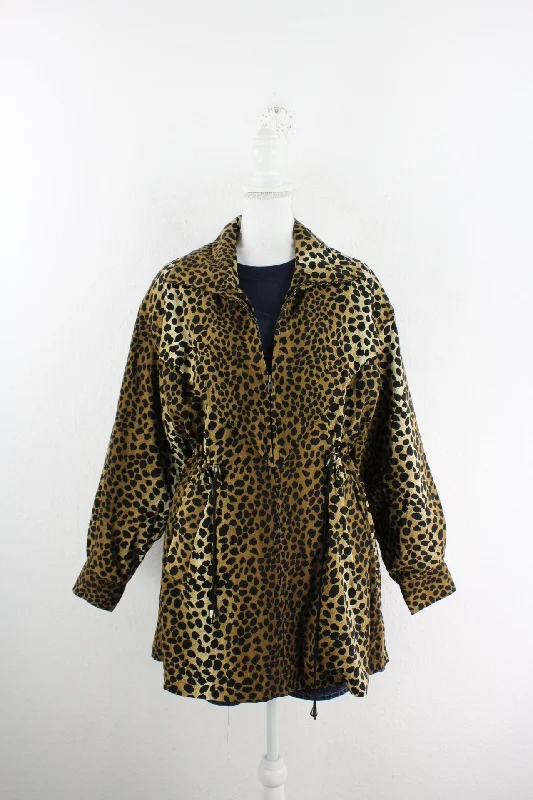 Vintage Leopard Jacket (L) Chenille Jacket Brocade Jacket Lace Jacket