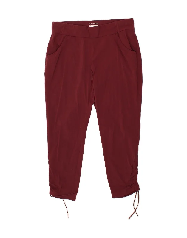 COLUMBIA Womens Omni-Shield Tracksuit Trousers UK 18 XL  Burgundy Nylon Chinos Cotton Straight Leg