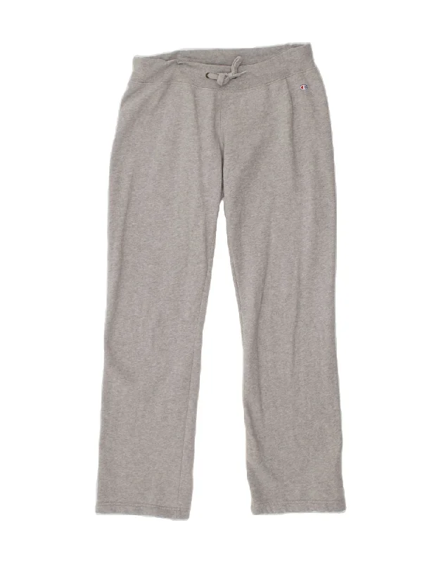 CHAMPION Womens Tracksuit Trousers UK 14 Medium  Grey Cotton Trousers cozy soft