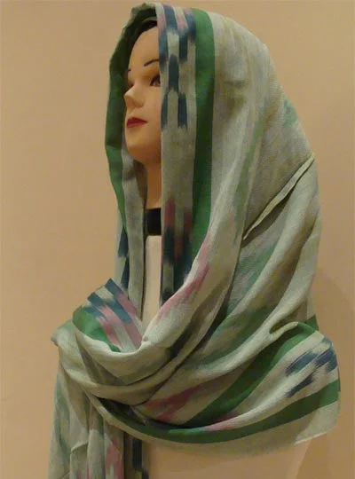 "Refractions" Middle Eastern graceful shawl and hijab Chic Knit Shawl Poncho