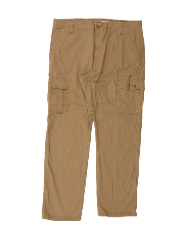 WRANGLER Womens Relaxed Fit Cargo Trousers W40 L32 Beige Cotton Trousers luxurious high-end