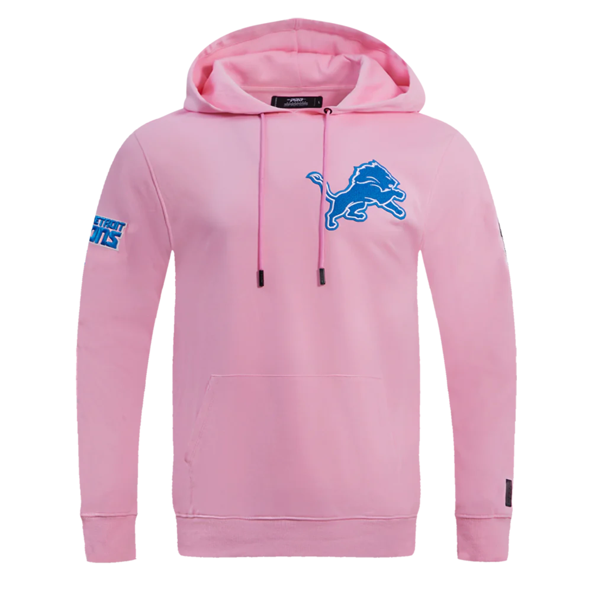 Men's/Women's Pro Standard Detroit Lions Classic Chenille NFL PO Hoodie "Pink" Hoodie with Pastel Soft Subtle Men's/Women's Pro Standard Detroit Lions Classic Chenille NFL PO Hoodie "Pink" Hoodie with Pastel Soft Subtle