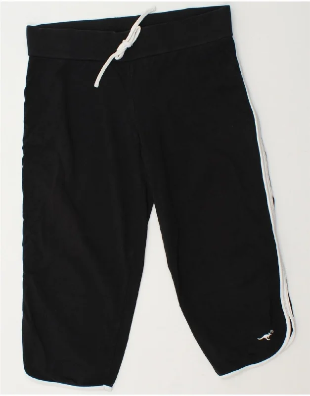 KANGAROOS Womens Capri Tracksuit Trousers UK 14/16 Medium Black Cotton Trousers trendy modern KANGAROOS Womens Capri Tracksuit Trousers UK 14/16 Medium Black Cotton Trousers trendy modern
