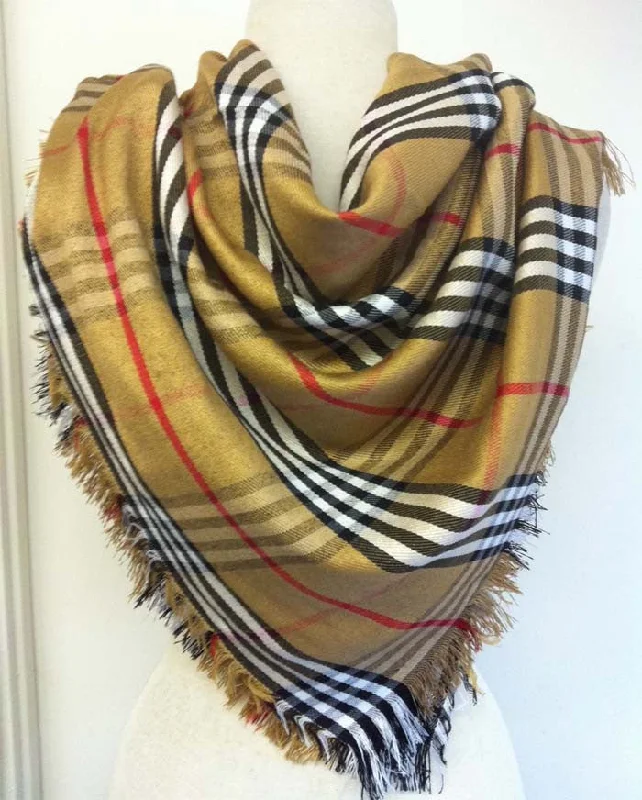 Pashmina-feel Unisex Shemagh / Shawl (40" by 40") Fashionable Silk Shawl Wrap