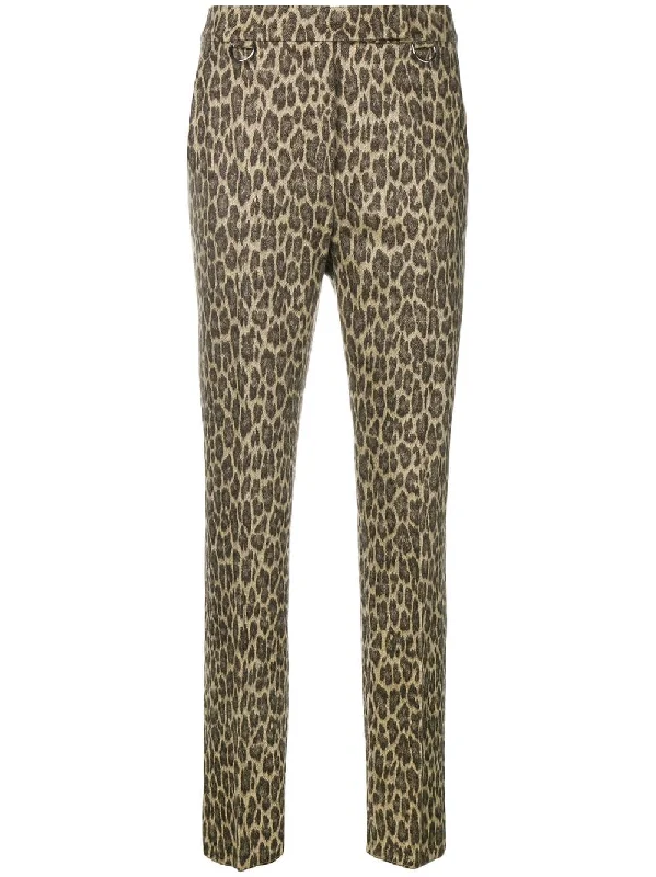skinny leopard print trousers Trousers Exclusive Limited