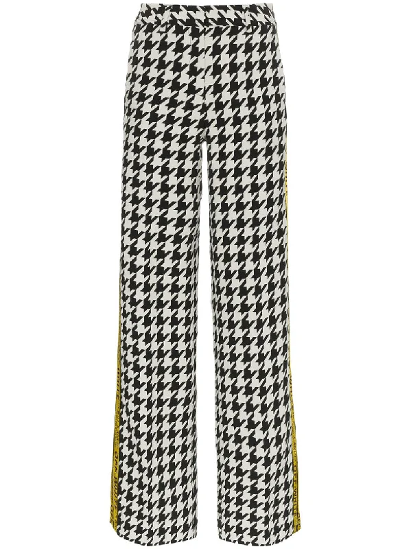 side-stripe check trousers Trousers Brand Named