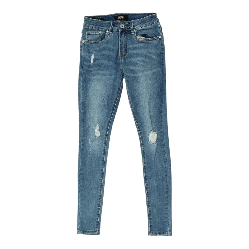 Diesel Womens Blue Super Skinny Distressed Jeans | Designer Denim Trousers VTG Trousers Cargo Utility Diesel Womens Blue Super Skinny Distressed Jeans | Designer Denim Trousers VTG Trousers Cargo Utility