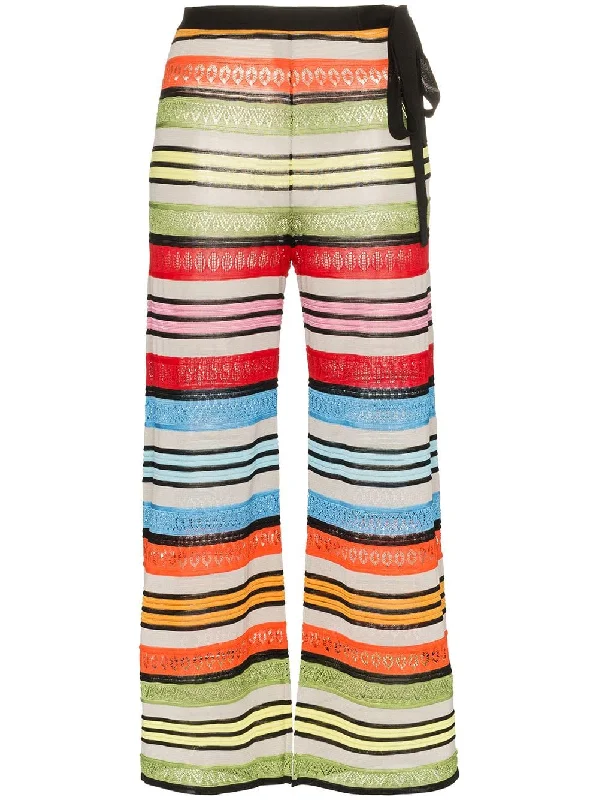 rego stripe wide leg trousers Trousers Running Lightweight