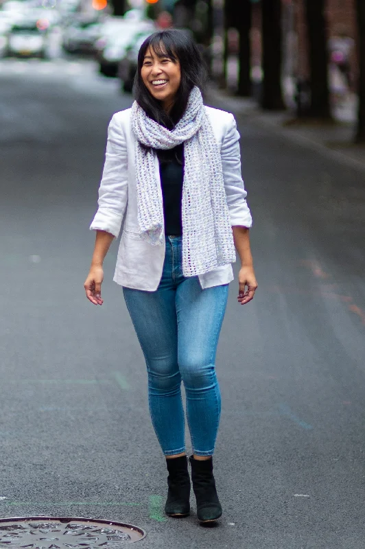 Breezy Mesh Shawl (Crochet) Cozy Plaid Wool Shawl