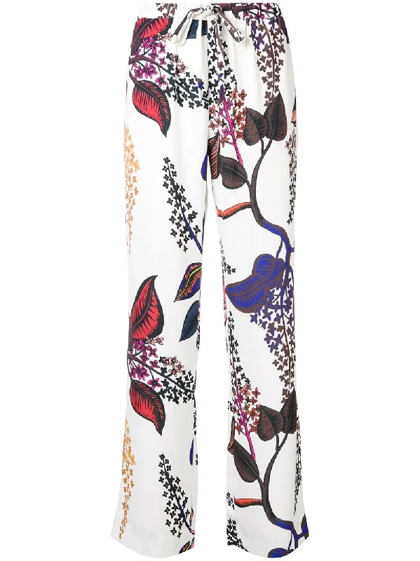 floral straight trousers Trousers Custom Made