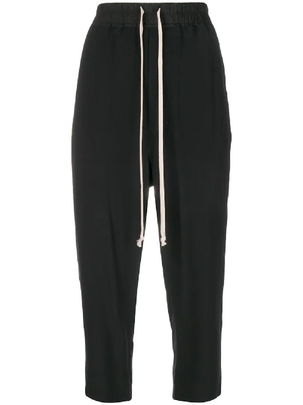 drop-crotch cropped trousers Trousers Sale Discount