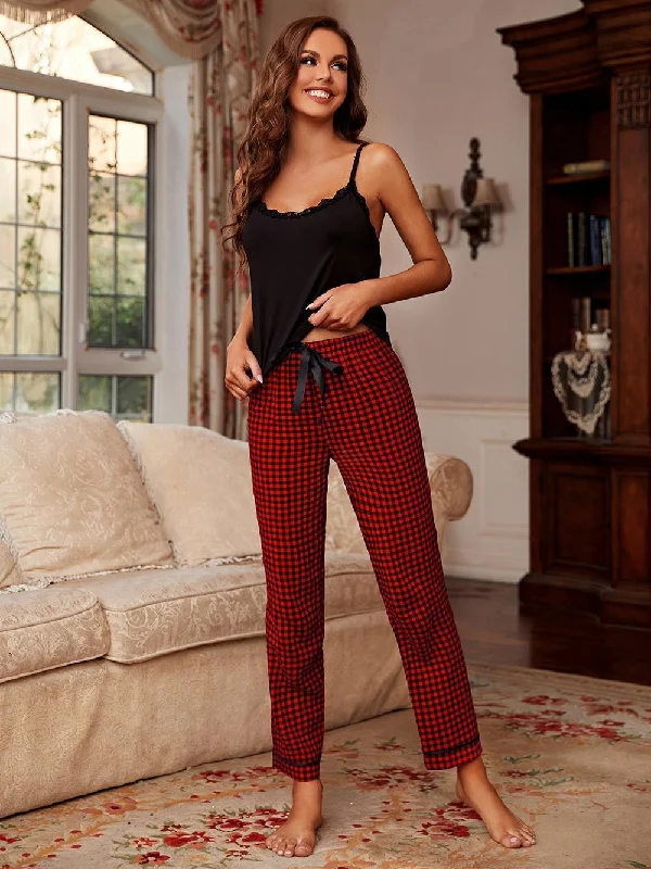 FASHION SLING TOP TROUSERS AND PAJAMAS SUIT Trousers chic fashionable