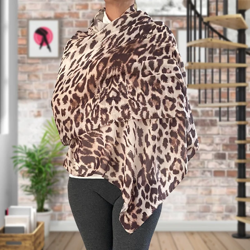 Fashion Tight Marbled-leopard Shawls Fashionable Oversized Shawl