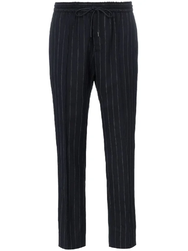mid rise pinstripe trousers Trousers Yoga Stretchy