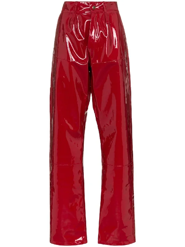 x Browns Marie high-waisted vinyl trousers Trousers Floral Bohemian