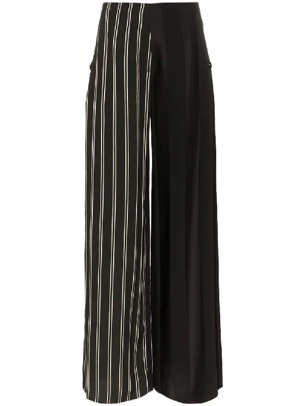 side closure striped wool blend trousers Trousers stylish modern