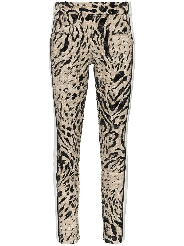 contrast leopard print trousers Trousers Ceremony Elegant