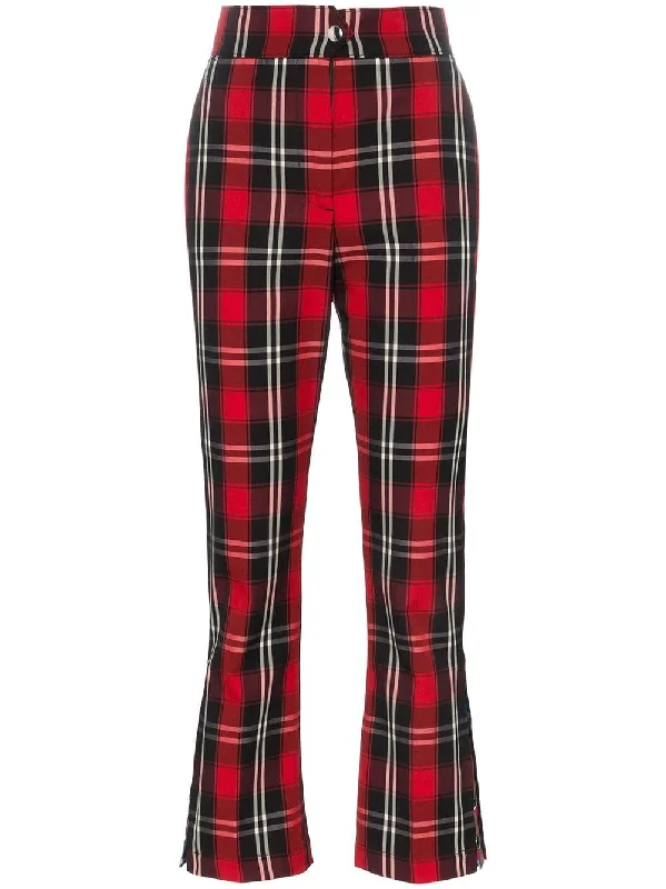check kick flare trousers Trousers Designer Luxury