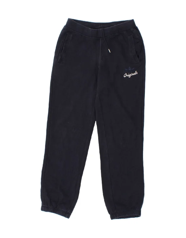 ADIDAS Womens Tracksuit Trousers Joggers UK 10 Small Navy Blue Cotton Trousers luxurious premium ADIDAS Womens Tracksuit Trousers Joggers UK 10 Small Navy Blue Cotton Trousers luxurious premium