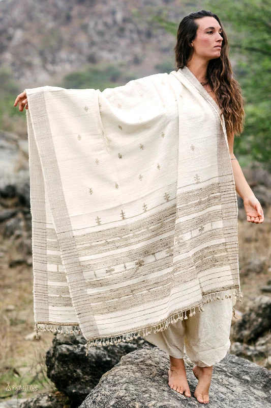Gujarati Tribal Shawl ⋙ Handwoven Wool & Silk Shawl Classic Wool Shawl Wrap