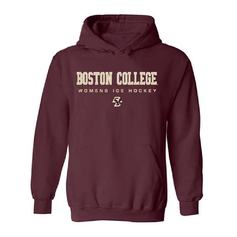 Boston College - NCAA Women's Ice Hockey : Alanna Devlin - Hooded Sweatshirt Hoodie with Full-Zip Functional Layering Boston College - NCAA Women's Ice Hockey : Alanna Devlin - Hooded Sweatshirt Hoodie with Full-Zip Functional Layering