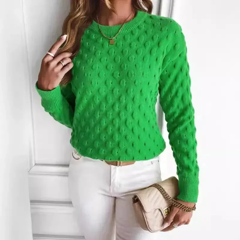 Pullover Round Neck Long Sleeves Knitwear Cashmere sweater Top women High Neck Pullover