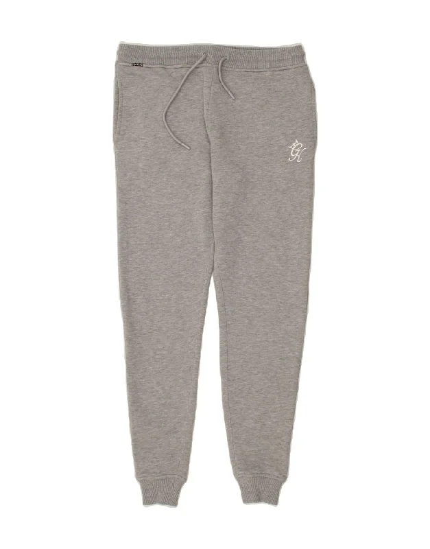 GYM KING Womens Tracksuit Trousers Joggers UK 14 Medium  Grey Polyester Trousers Yoga Stretchy