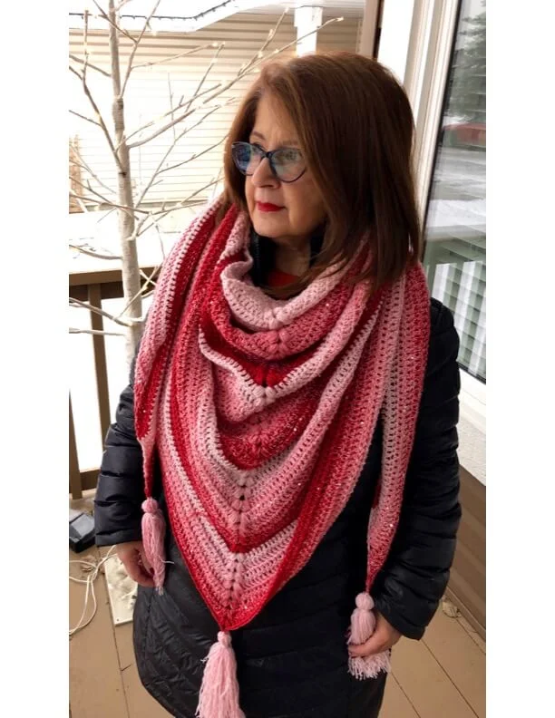 Ariadne Shawl (Crochet) Classic Wool Shawl Wrap