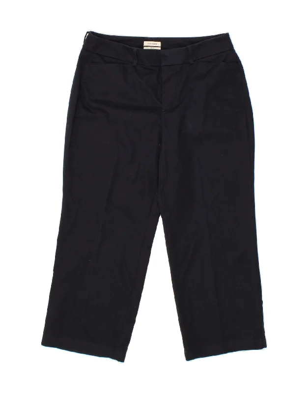 DOCKERS Womens Straight Capri Trousers US 8 Medium W30 L22 Navy Blue Trousers Palazzo Wide Leg