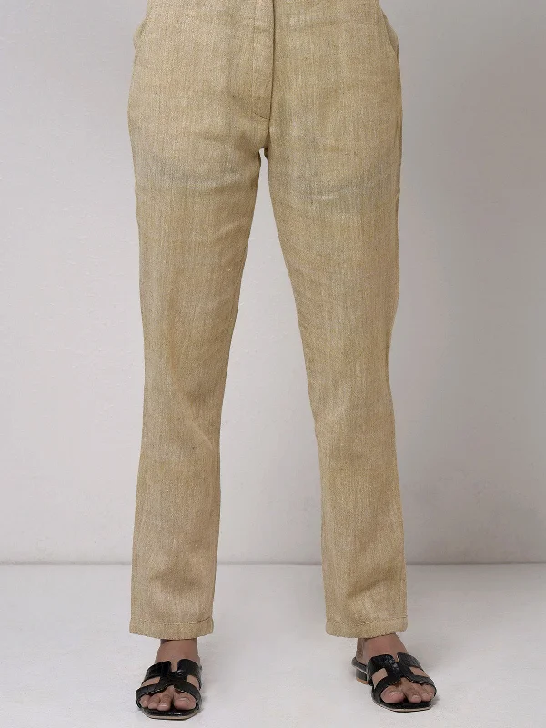 Ayana Handwoven Trousers Mustard Trousers Winter Warm