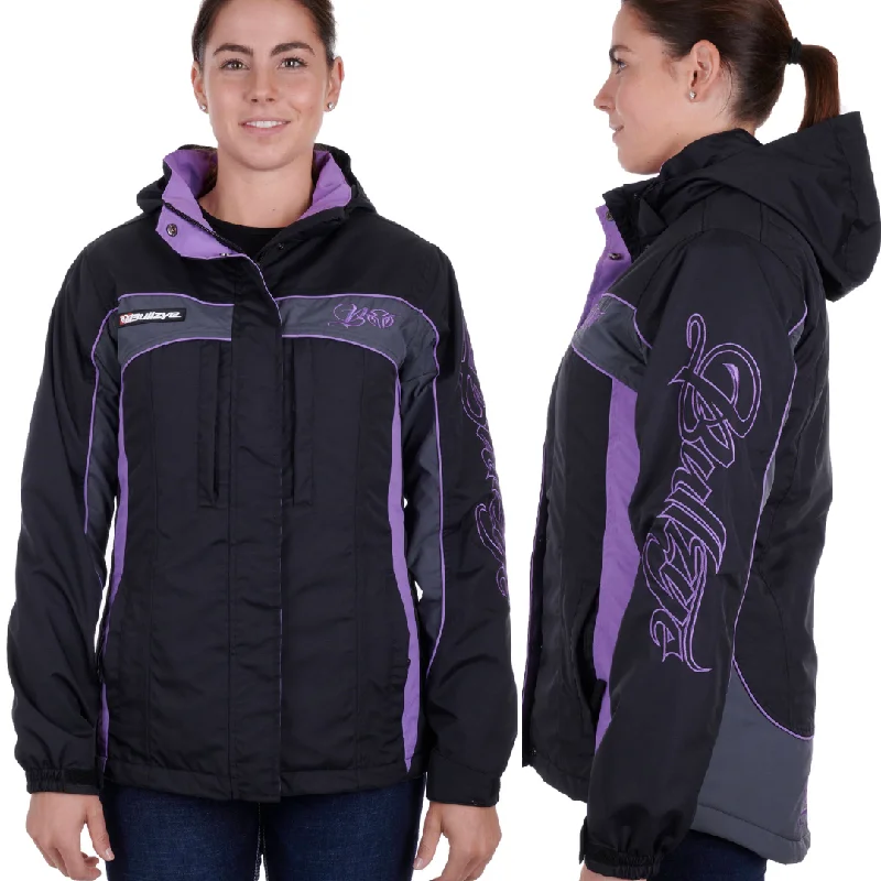 Bullzye Womens Carla Water-Proof Jacket-PURPLE Rayon Jacket Velvet Jacket Corduroy Jacket