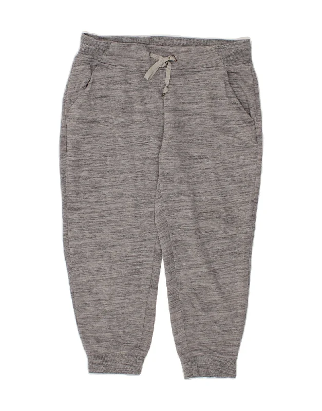 EDDIE BAUER Womens Tracksuit Trousers Joggers UK 10 Small  Grey Flecked Trousers Palazzo Wide Leg