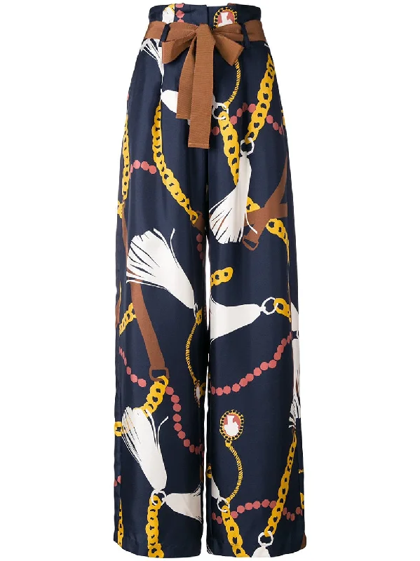 printed palazzo trousers Trousers fashionable trendy
