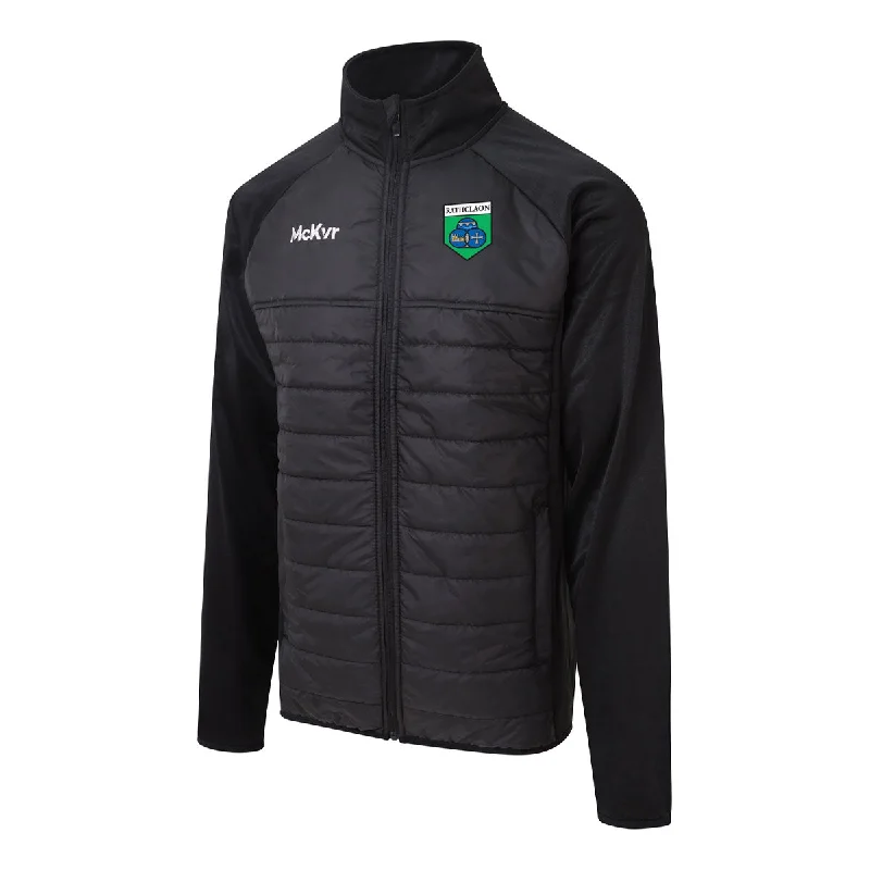 Mc Keever Rathcline GAA Core 22 Hybrid Jacket - Adult - Black Nylon Jacket Polyester Jacket Spandex Jacket Mc Keever Rathcline GAA Core 22 Hybrid Jacket - Adult - Black Nylon Jacket Polyester Jacket Spandex Jacket