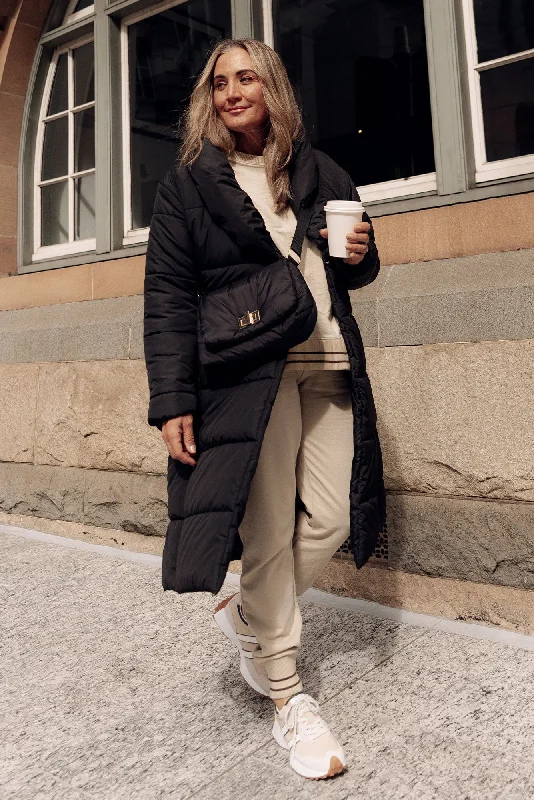 Shawl Black Tie Puffer Coat Cozy Fleece Shawl Wrap