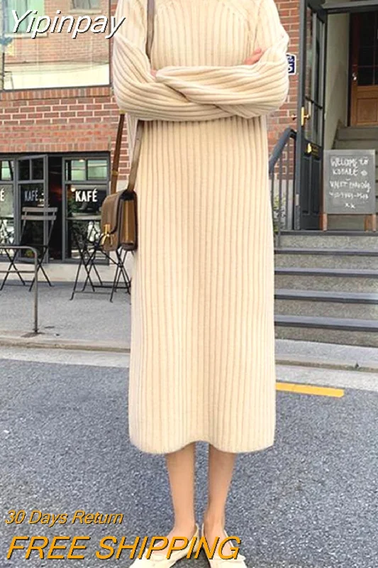 Apricot Knit Dress